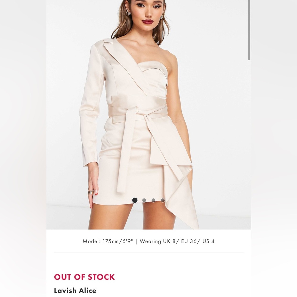 Elegant Cream One-Shoulder Dress